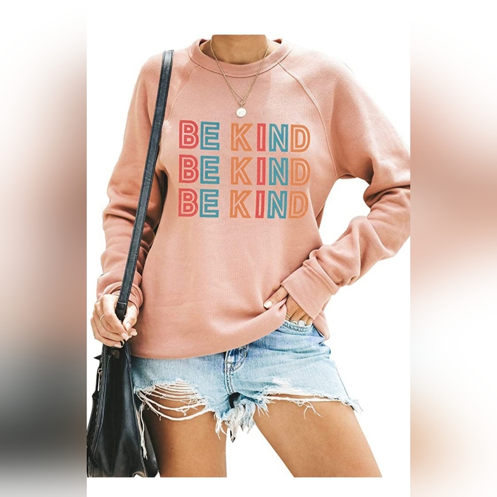 NWOT Blooming Jelly Graphic Sweatshirt Be Kind CrewnecK Long Sleeve